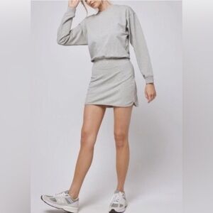 L*Space Groove Dress Grey Sz S Sweatshirt Dress Super Cute Athleisure wear
